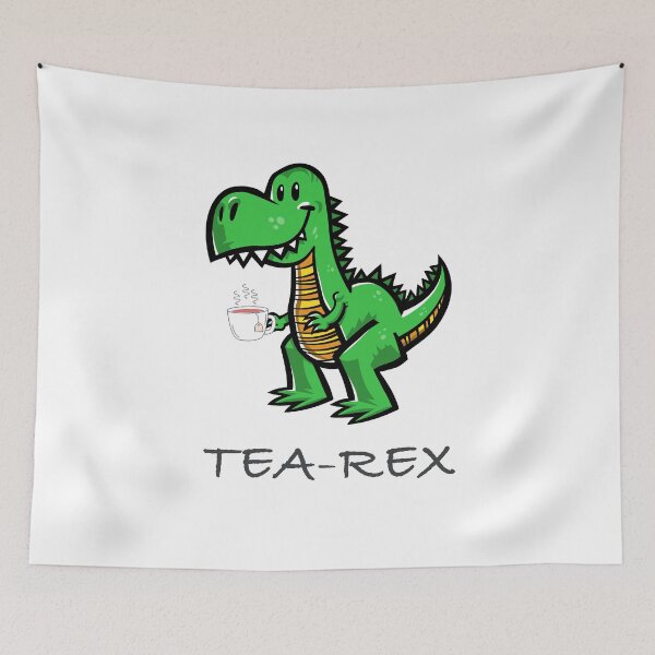 Item preview, Tea Rex Illustration, a T-Rex becomes a tea-drinking dinosaur designed and sold by Nubaex.