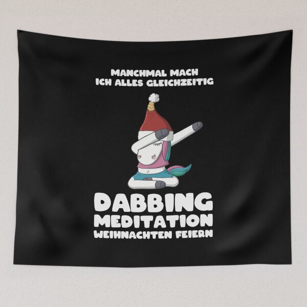 Item preview, Dabbing meditation multitasking unicorn christmas designed and sold by Scribble-Design.