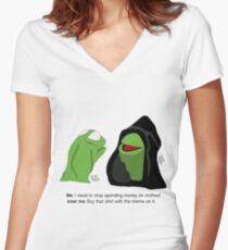 Böser Kermit: Einkaufsgewohnheiten Shirt mit V-Ausschnitt