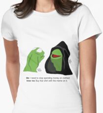 Evil Kermit: Shopping Habits Fitted T-Shirt