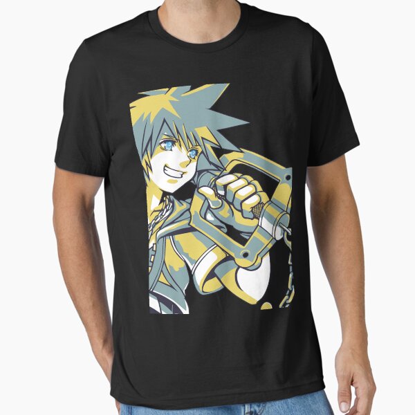 Vista previa del artículo con la obra «Kingdom Hearts - Sora empuñando la llave espada», diseñado y vendido por legendofsarah.