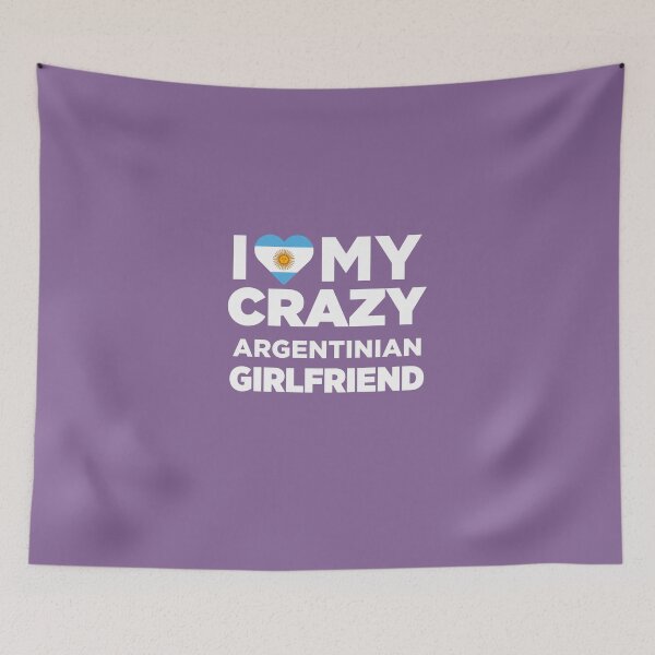 Item preview, I Love My Crazy Angentinian Girlfriend Argentina T-Shirt designed and sold by AlwaysAwesome.