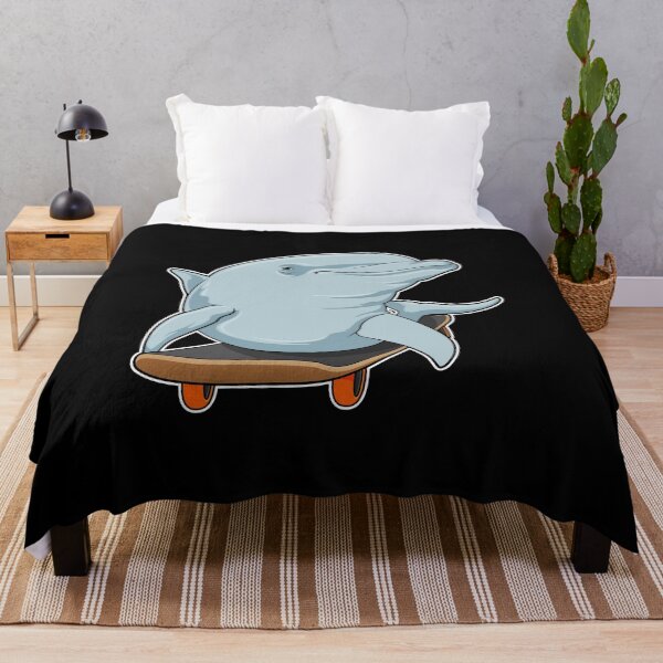 Artikelvorschau, Delfin als Skater mit Skateboard entworfen und verkauft von Snabdesign84.