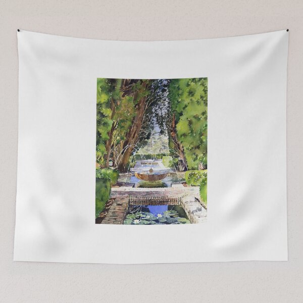 Item preview, Fountains in the Gardens of the Generalife, Granada designed and sold by Margaret Merry.