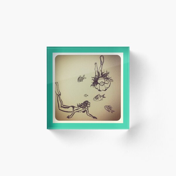 Aqua Girls Acrylic Block