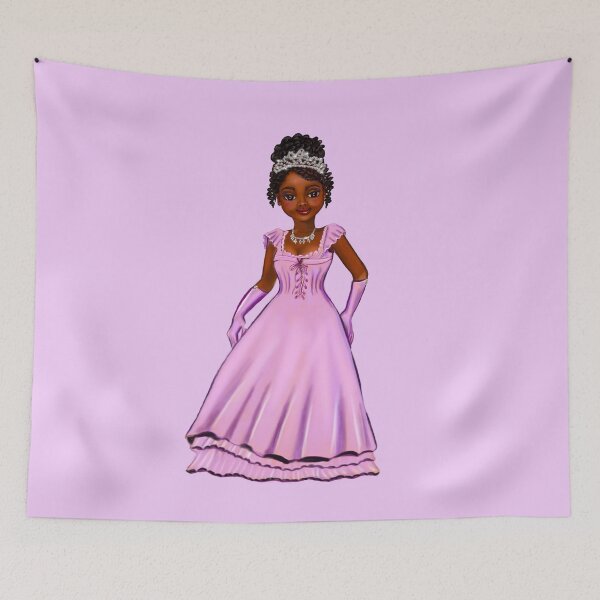 Item preview, Princess Coco in purple / lavender  ! beautiful  black girl with Afro hair, brown eyes and dark brown skin. Hair love ! designed and sold by Artonmytee.