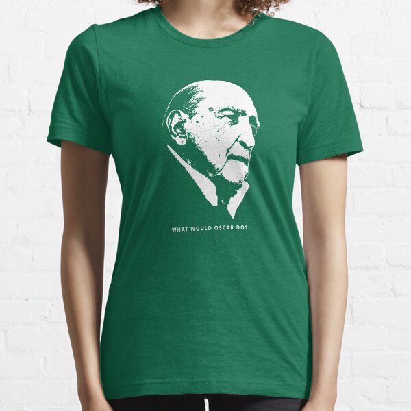 Vista previa del artículo con la obra «¿Qué haría Oscar? Camiseta Arquitectura», diseñado y vendido por pohcsneb.