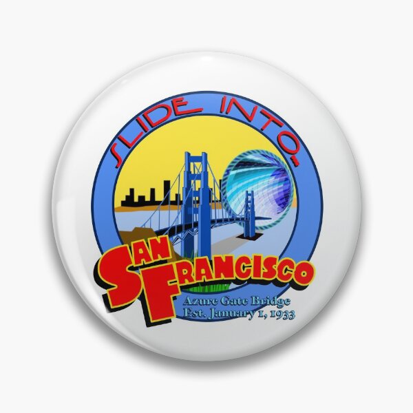 Item preview, Slide Into San Francisco with Sliders Azure Gate Bridge designed and sold by Rewatch-Podcast.