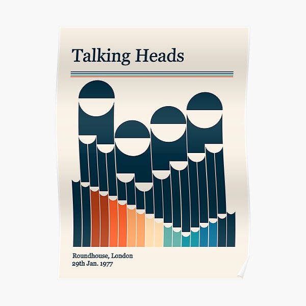 Talking Heads Retro Gig Poster Poster