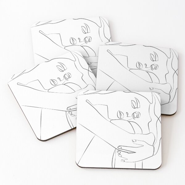 Item preview, Line Art Female Crying Lady designed and sold by peterondesign.