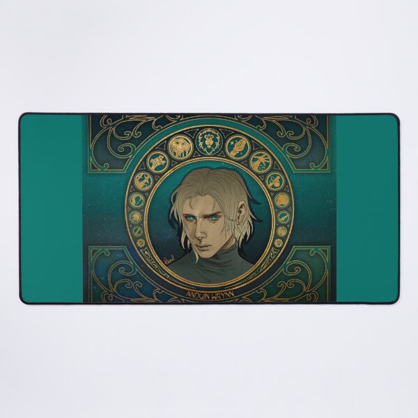 Item preview, Fanart: Anduin's portrait in Art Nouveau style - Shadowlands version designed and sold by AlexaelArtworks.