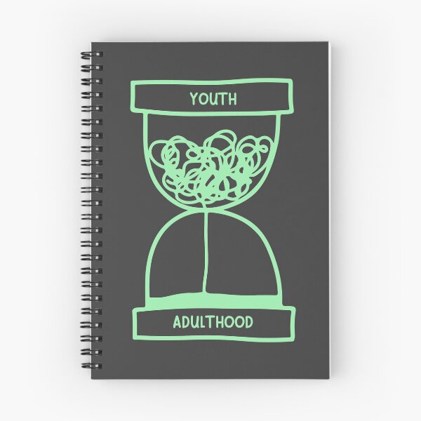 Item preview, Hour Glass of Youth Vs Adulthood - Lifecycle Young Old Inspirational Quote Art designed and sold by Obsesie.