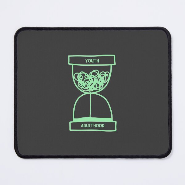 Item preview, Hour Glass of Youth Vs Adulthood - Lifecycle Young Old Inspirational Quote Art designed and sold by Obsesie.