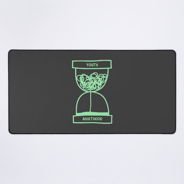 Item preview, Hour Glass of Youth Vs Adulthood - Lifecycle Young Old Inspirational Quote Art designed and sold by Obsesie.