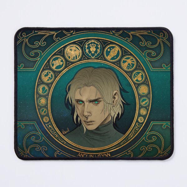Item preview, Fanart: Anduin's portrait in Art Nouveau style - Shadowlands version designed and sold by AlexaelArtworks.