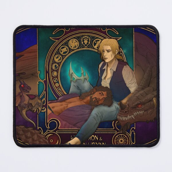 Item preview, Fanart: Wrathion & Anduin in Art Nouveau style - Dragons designed and sold by AlexaelArtworks.