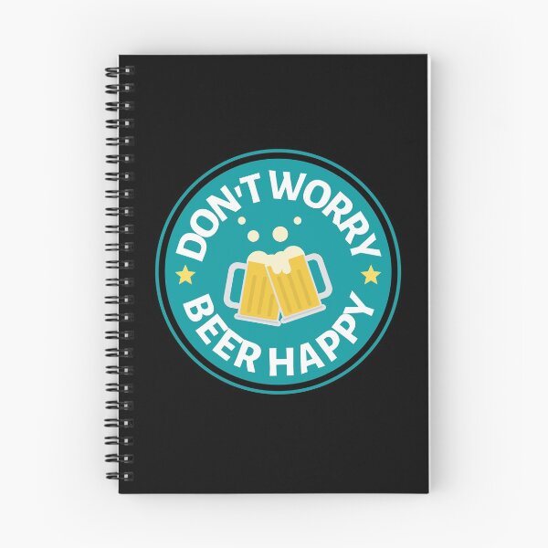 Item preview, Dont Worry Beer Happy - Funny Beer Puns - Gift for Beer Lovers who like alcohol jokes designed and sold by CaitU.