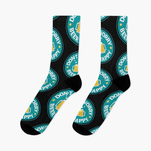 Item preview, Dont Worry Beer Happy - Funny Beer Puns - Gift for Beer Lovers who like alcohol jokes designed and sold by CaitU.