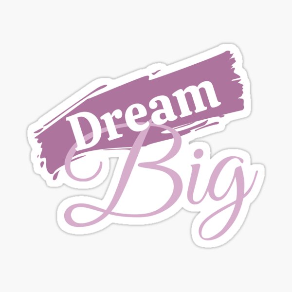 Item preview, Dream big in white and purple designed and sold by PausePapote.