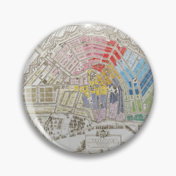 Item preview, Vintage Old Amsterdam Map. Brigades and battalions of the National Guard designed and sold by FrostMintStudio.