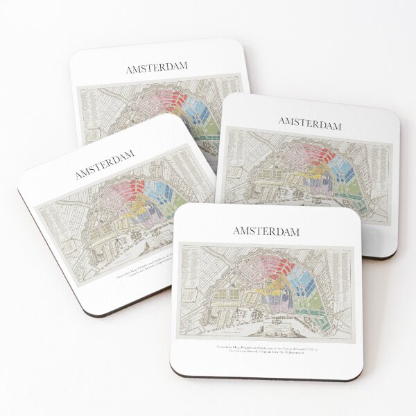 Item preview, Vintage Old Amsterdam Map. Brigades and battalions of the National Guard designed and sold by FrostMintStudio.