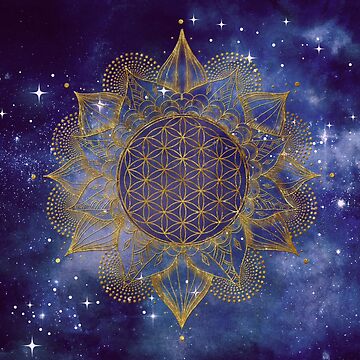 Artwork thumbnail, Flower of Life Mandala Sky by Tau Tia L Douglass