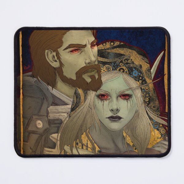 Item preview, Fanart: Sylvanas & Nathanos in Art Nouveau style designed and sold by AlexaelArtworks.