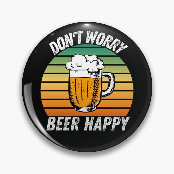 Item preview, Vintage Sunset Dont Worry Beer Happy - Funny Beer Puns - Gift for Beer Lovers who like alcohol jokes designed and sold by CaitU.