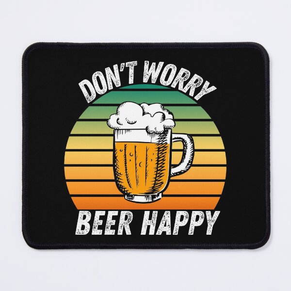 Item preview, Vintage Sunset Dont Worry Beer Happy - Funny Beer Puns - Gift for Beer Lovers who like alcohol jokes designed and sold by CaitU.