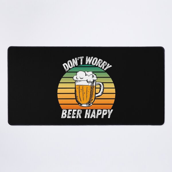 Item preview, Vintage Sunset Dont Worry Beer Happy - Funny Beer Puns - Gift for Beer Lovers who like alcohol jokes designed and sold by CaitU.