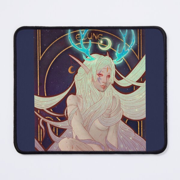 Item preview, Fanart: Tarot card in Art Nouveau style: The Moon, Elune designed and sold by AlexaelArtworks.
