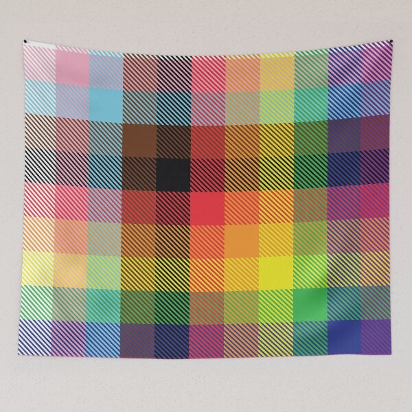 Aperçu de l'œuvre Plaid arc-en-ciel créée et vendue par LukeDavidPhoto.