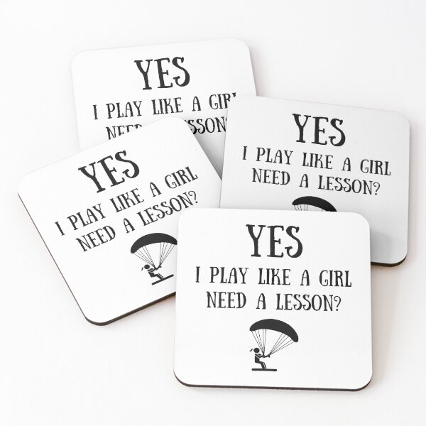 Item preview, Kite surfing: Yes I play like a girl, Need a lesson? designed and sold by TheGreenGoat.