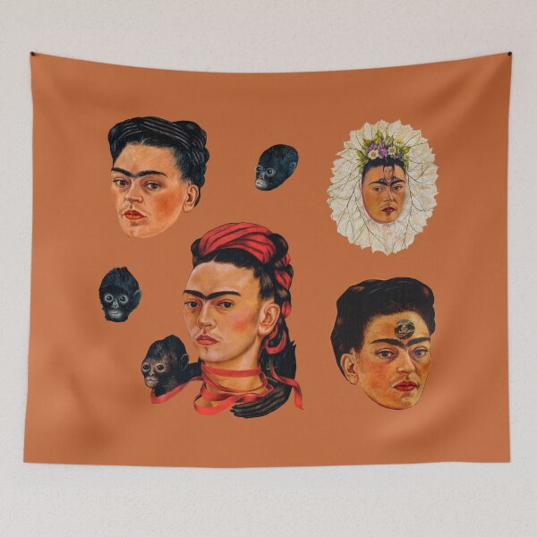 Item preview, The Many Faces of Frida (with some monkeys) designed and sold by Artaxias_Designs.