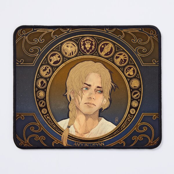 Item preview, Fanart: Anduin's portrait in Art Nouveau style designed and sold by AlexaelArtworks.