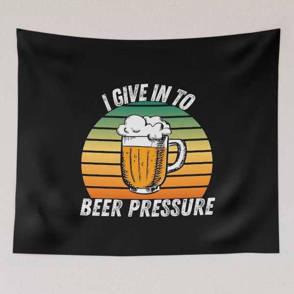 Item preview, Vintage Sunset I Give in to Beer Pressure - Funny Beer Puns - Gift for Beer Lovers who like alcoholic jokes designed and sold by CaitU.