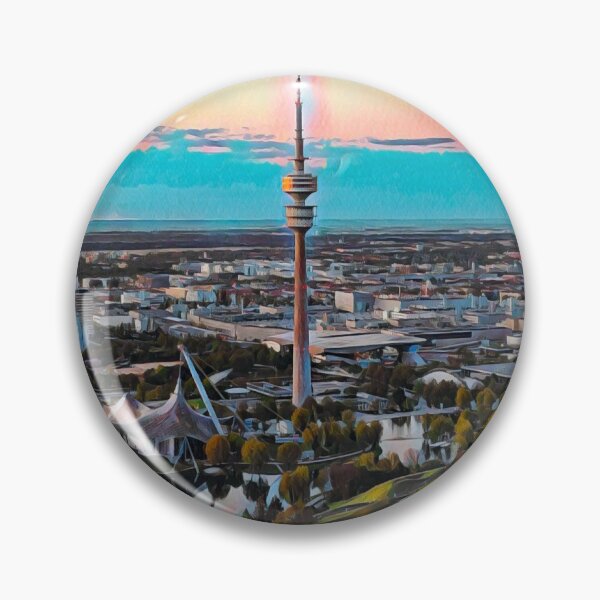 Item preview, Munich City Skyline designed and sold by Sofia-Draws.