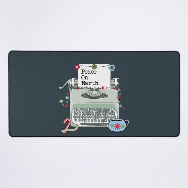 Item preview, Peace On Earth Festive Vintage Typewriter designed and sold by SharksOnShore.