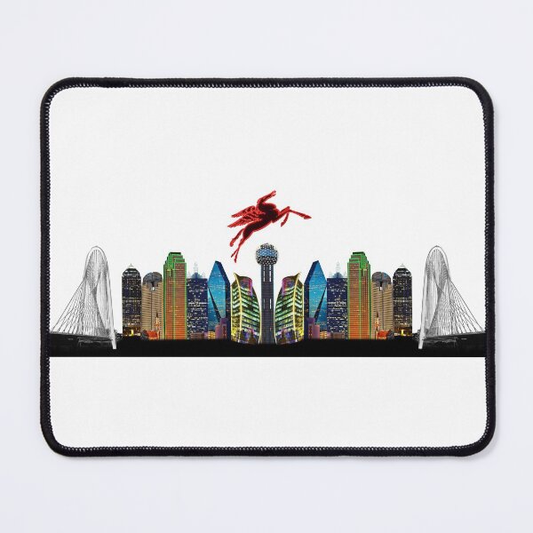 Item preview, Skyline of Mirrored Dallas Icons With Transparent Background designed and sold by Warren Paul Harris.