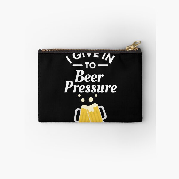 Item preview, I Give in to Beer Pressure - Funny Beer Puns - Gift for Beer Lovers who like alcoholic jokes designed and sold by CaitU.
