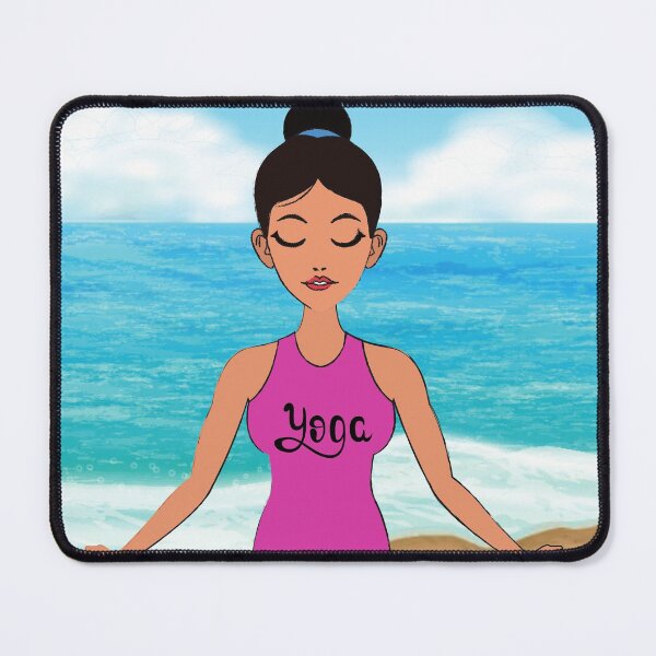 Item preview, Yoga Beach relaxation exercise design designed and sold by PinkArtDesigns.