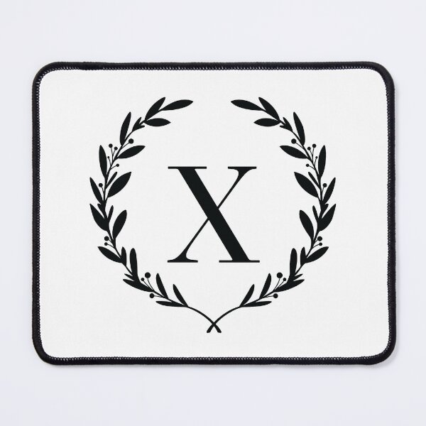 Item preview, Letter X, Laurel wreath monogram X, Initial X, Laurel frame with letter X designed and sold by KateBilous.