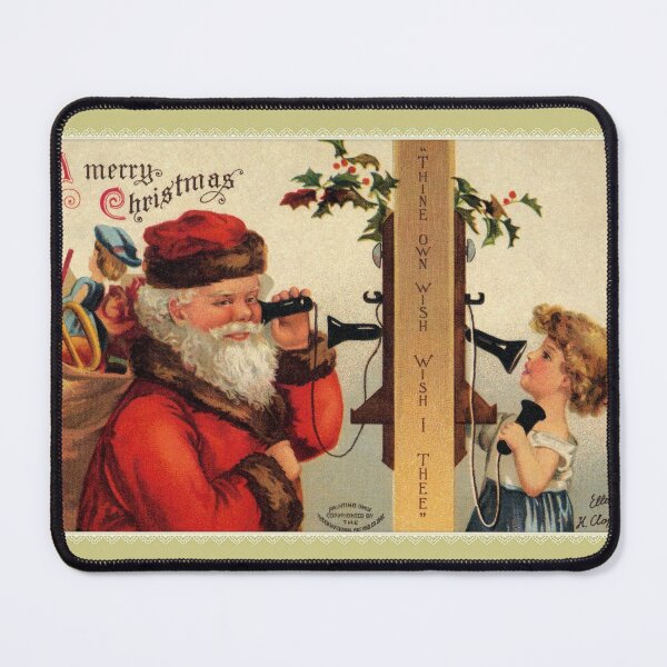 Item preview, Vintage Santa with child and old telephone designed and sold by aapshop.
