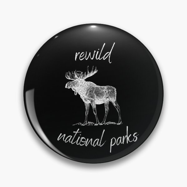 Item preview, Rewild Our National Parks Rewilding Conservation (White Text) designed and sold by chloeinca.