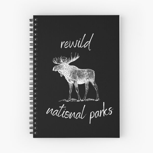 Item preview, Rewild Our National Parks Rewilding Conservation (White Text) designed and sold by chloeinca.
