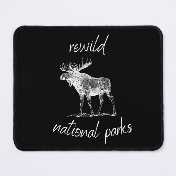 Item preview, Rewild Our National Parks Rewilding Conservation (White Text) designed and sold by chloeinca.