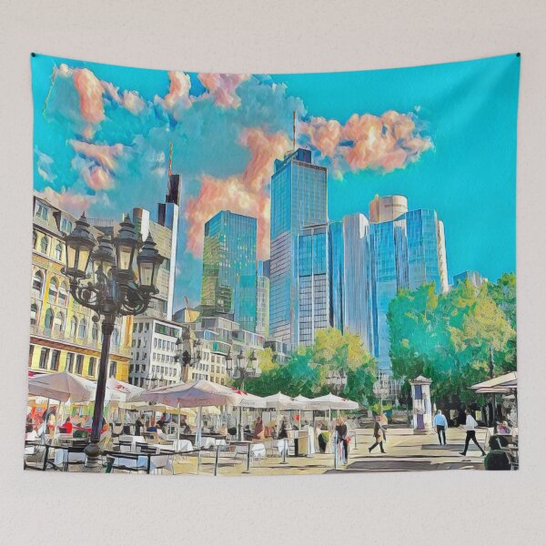 Item preview, Streets of Frankfurt designed and sold by Sofia-Draws.