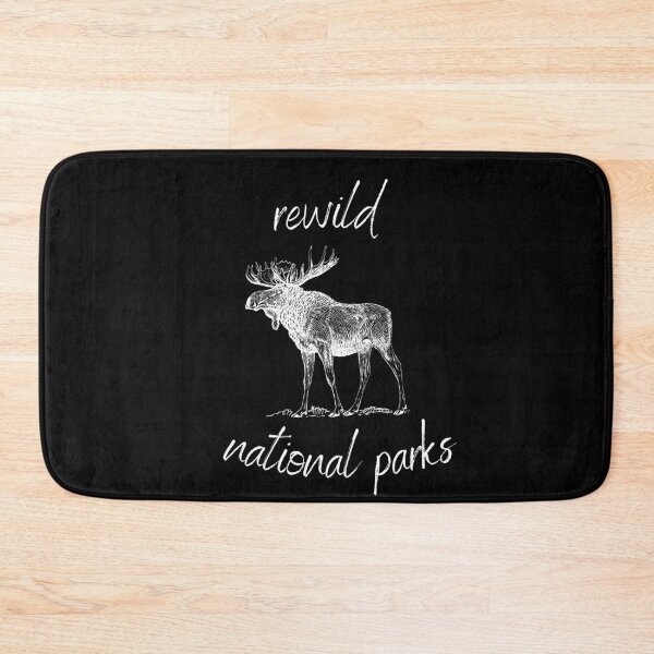 Item preview, Rewild Our National Parks Rewilding Conservation (White Text) designed and sold by chloeinca.
