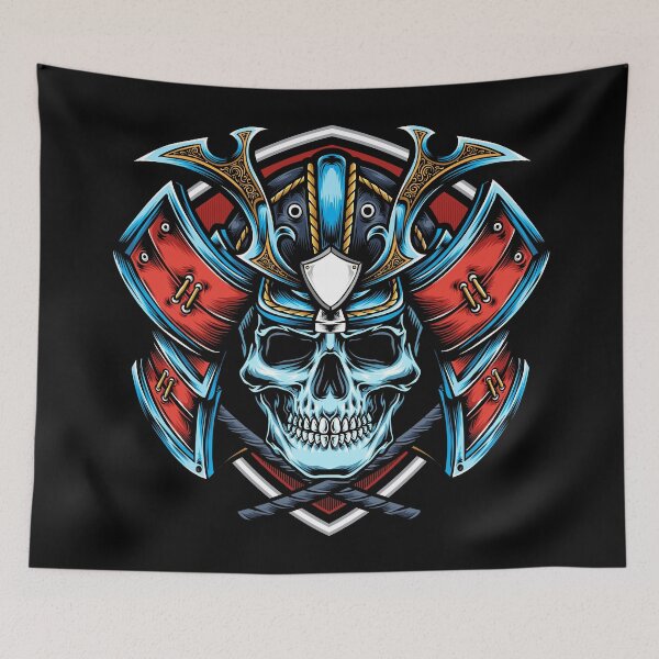 Item preview, Blue Skull Samurai designed and sold by Vector Scout Lab.