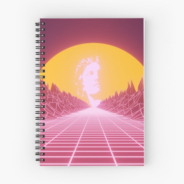 Item preview, Estatua de vaporwave de los 90 en estilo de la vieja escuela. puesta de sol de neón estética designed and sold by PandyPO.